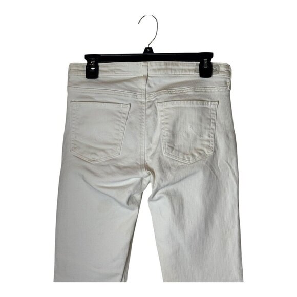 Adrianno Goldschmied Jeans Women 27 White The Prima Mid Rise Cigarette Ankle - Picture 6 of 12